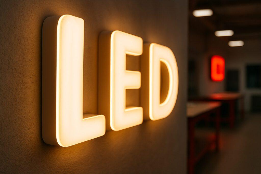 FRANK Werbung – Leuchtreklame im Innenbereich – effektive Lichtwerbung kreativ gestaltet